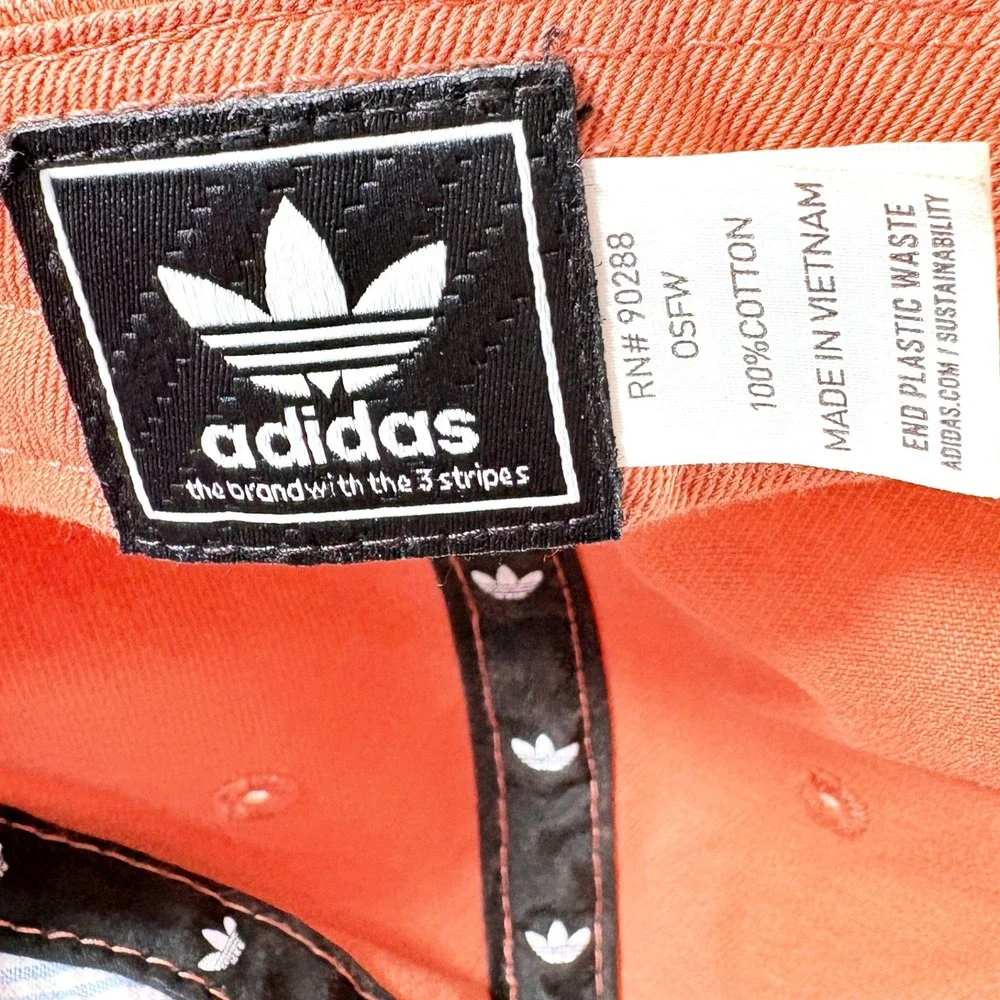 adidas Baseball Cap Salmon‎ Pink Embroidered Trefoil Adjustable Dad Hat